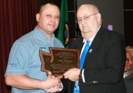 Jesus Arciniega, Chief Operator (left) Fred Sheldon, National Rural Water (right)