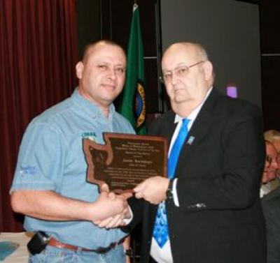 Jesus Arciniega, Chief Operator (left) Fred Sheldon, National Rural Water (right)